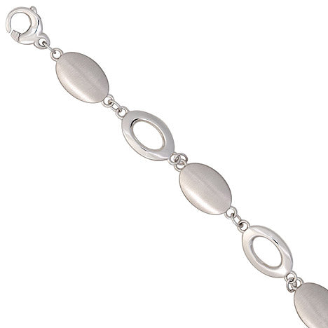 Collier Halskette 585 Gold Weißgold mattiert 44 5 cm Kette Goldkette