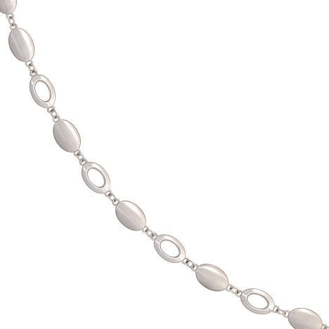 Collier Halskette 585 Gold Weißgold mattiert 44 5 cm Kette Goldkette