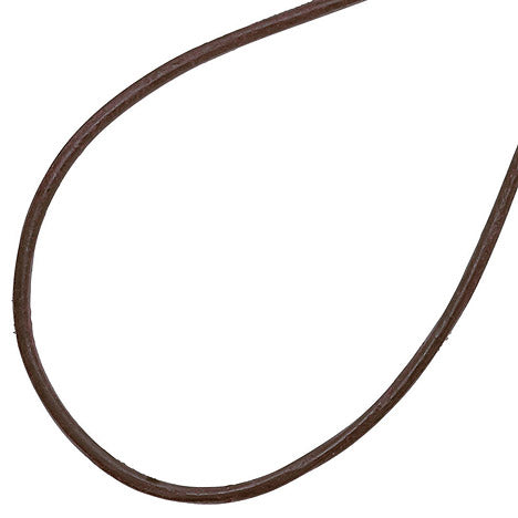 Collier Halskette Leder braun 925 Silber 42 cm Lederkette Karabiner
