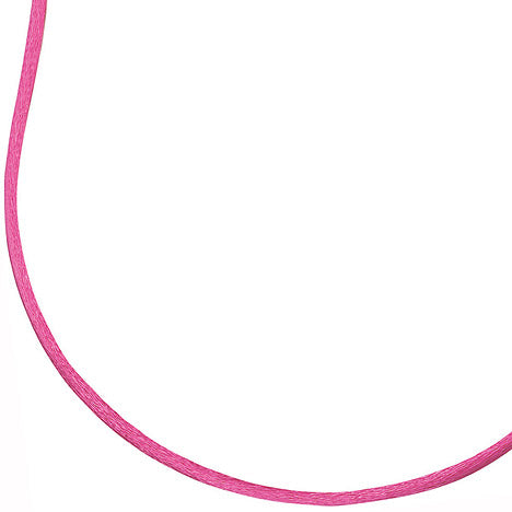 Collier Halskette Seide pink 42 cm Verschluss 925 Silber Kette