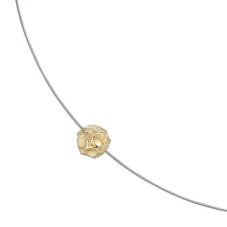 Collier Kette mit Anhänger aus Edelstahl mit 585 Gold kombiniert matt 42 cm