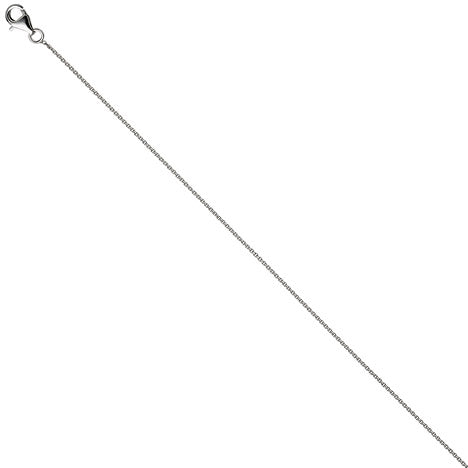 Collier Kette mit Anhänger rund 925 Sterling Silber 1 Zirkonia 42 cm Silberkette