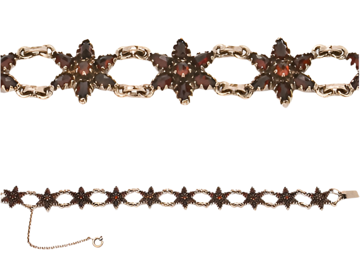 Armband Granat 925