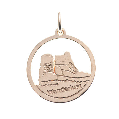 Anhänger Wanderlust 925 Silber rosé vergoldet ohne Kette