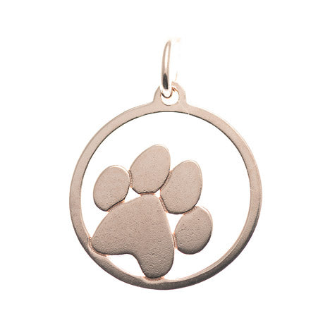 Anhänger Pfotenliebe 925 Silber rosé vergoldet ohne Kette