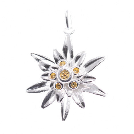 Anhänger 925 Silber Tracht Edelweiss