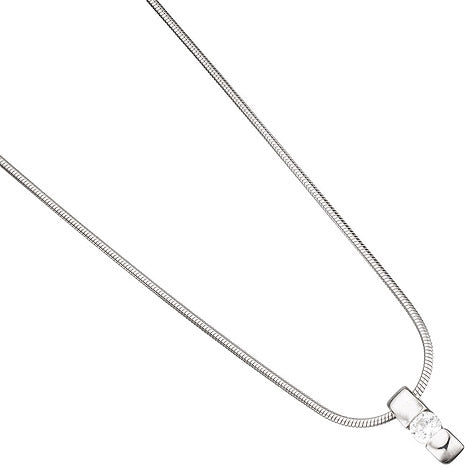 Einhänger Anhänger 925 Sterling Silber rhodiniert 1 Zirkonia