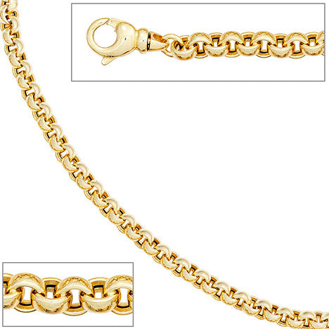 Erbsarmband 585 Gold Gelbgold 19 cm Armband Goldarmband Karabiner