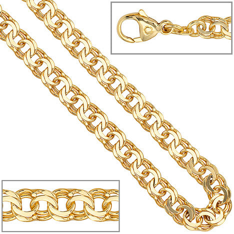 Garibaldiarmband 585 Gold Gelbgold 19 cm Armband Goldarmband Karabiner