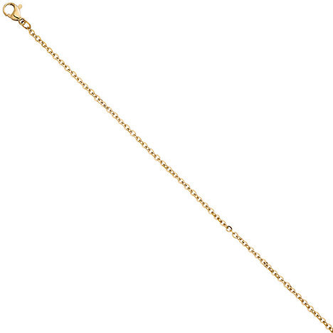 Halskette Edelstahl gelbgold farben beschichtet 1 9 mm 46 cm Kette Karabiner