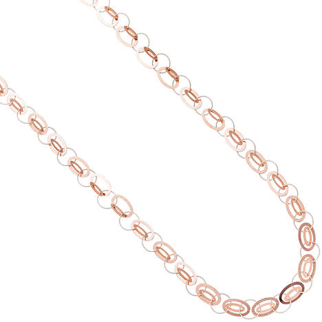 Halskette Kette 925 Silber rotgold vergoldet 80 cm Karabiner