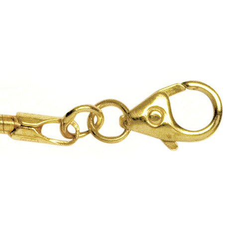 Halsreif 585 Gelbgold 1 5 mm 50 cm Gold Kette Halskette Goldhalsreif Karabiner