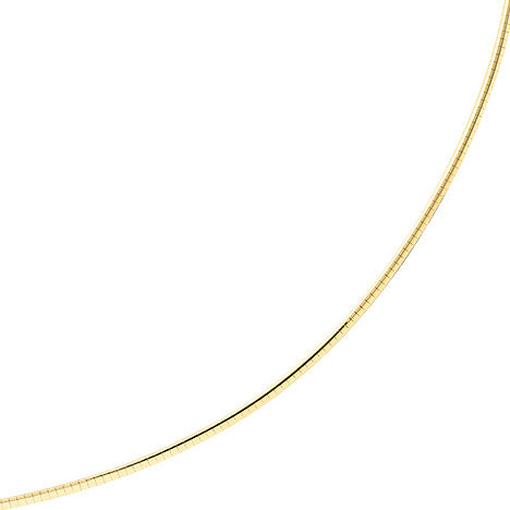 Halsreif 585 Gelbgold Weißgold beidseitig tragbar 45 cm Gold Kette Halkette