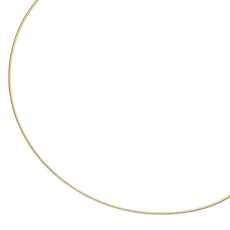 Halsreif 925 Sterling Silber gold vergoldet 1 1 mm 42 cm Kette Halskette
