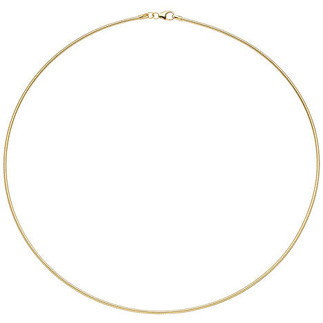 Halsreif 925 Sterling Silber gold vergoldet 1 5 mm 45 cm Kette Halskette