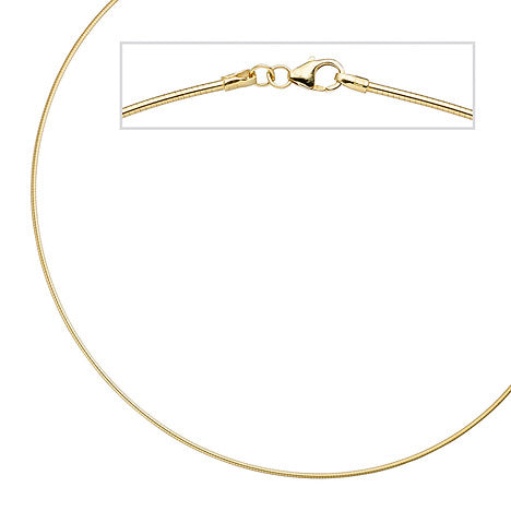 Halsreif 925 Sterling Silber gold vergoldet 1 5 mm 45 cm Kette Halskette