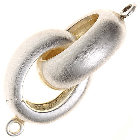 Kettenschließe Schließe 925 Sterling Silber rhodiniert mattiert Kettenverschluss