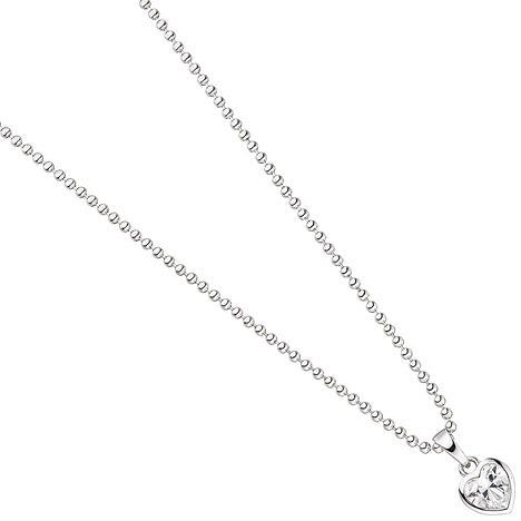 Kinder Anhänger Herz 925 Sterling Silber 1 Zirkonia Herzanhänger Kinderanhänger