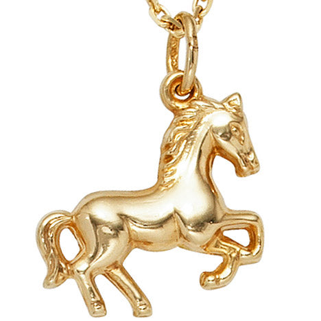 Kinder Anhänger Pferd 333 Gold Gelbgold Pferdeanhänger Kinderanhänger