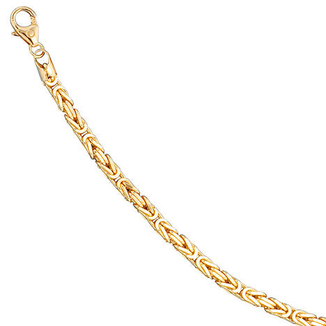 Königskette 585 Gelbgold 3 2 mm 42 cm Gold Kette Halskette Goldkette Karabiner
