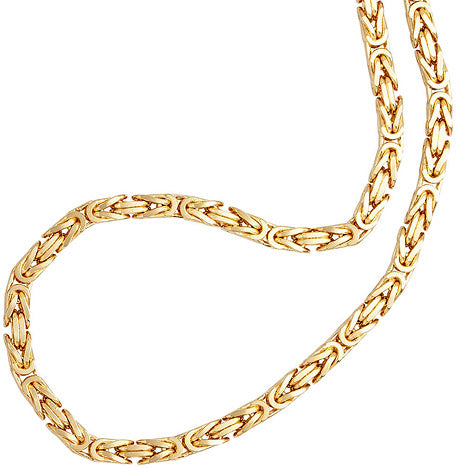 Königskette 585 Gelbgold 3 2 mm 42 cm Gold Kette Halskette Goldkette Karabiner