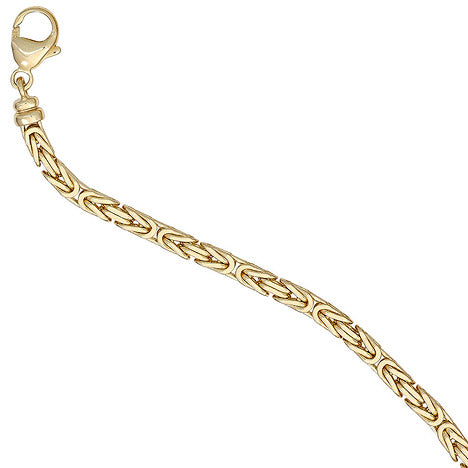 Königskette 585 Gelbgold 3 2 mm 42 cm Gold Kette Halskette Goldkette Karabiner