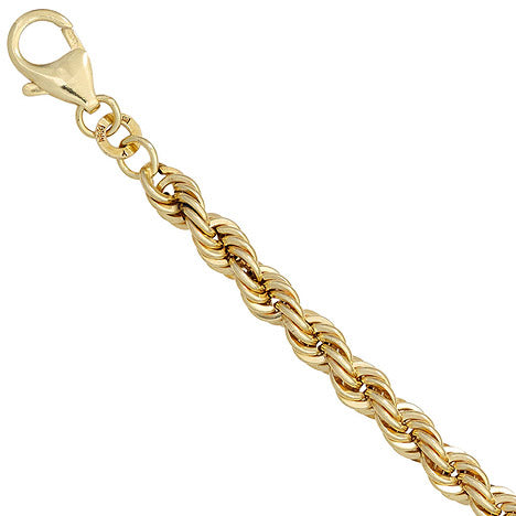 Kordelarmband 585 Gold Gelbgold 19 cm Armband Goldarmband Karabiner