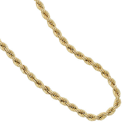 Kordelkette 585 Gelbgold 4 9 mm 45 cm Gold Kette Halskette Goldkette Karabiner