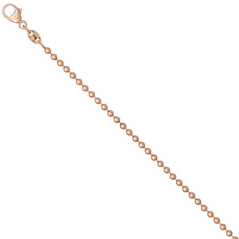 Kugelkette 585 Rotgold 2 0 mm 42 cm Gold Kette Halskette Rotgoldkette Karabiner