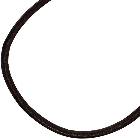 Leder Halskette Kette Schnur schwarz 70 cm Karabiner 925 Sterling Silber