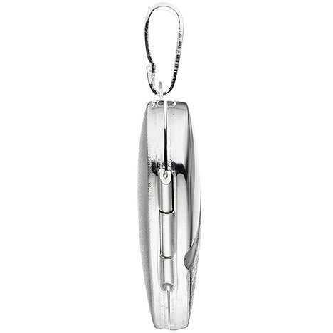 Medaillon Herz 925 Sterling Silber eismatt Anhänger zum Öffnen
