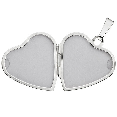 Medaillon Herz 925 Sterling Silber eismatt Anhänger zum Öffnen