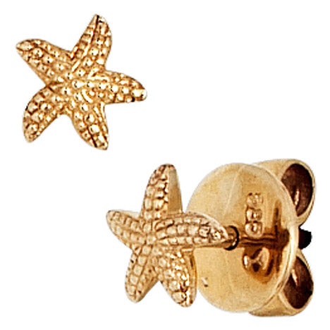 Ohrstecker Seestern 585 Gold Gelbgold Ohrringe Goldohrringe Goldohrstecker