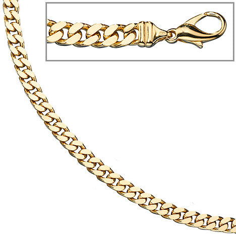 Panzerarmband 585 Gelbgold massiv 19 cm Gold Armband Goldarmband Karabiner