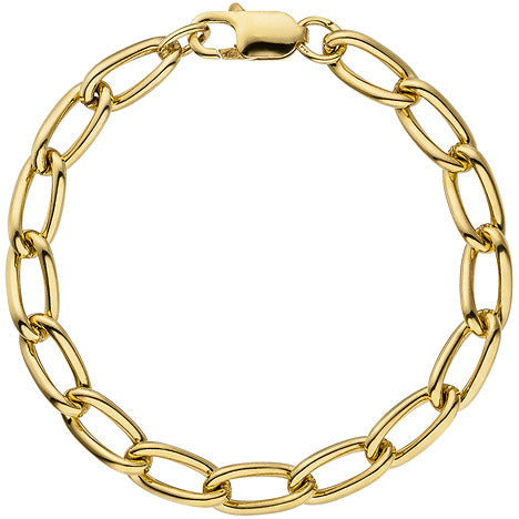 Panzerarmband 925 Silber gold vergoldet 19 cm Armband