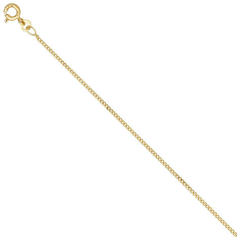 Panzerkette 333 Gelbgold 1 3 mm 36 cm Gold Kette Halskette Goldkette Federring