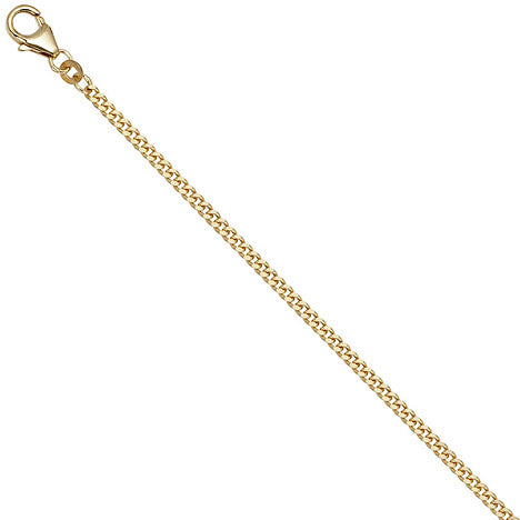 Panzerkette 333 Gelbgold 2 3 mm 70 cm Gold Kette Halskette Goldkette Karabiner