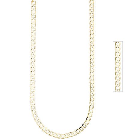 Panzerkette 333 Gelbgold 6 6 mm 45 cm Gold Kette Halskette Goldkette Karabiner