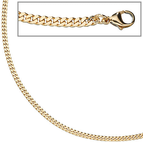 Panzerkette 333 Gelbgold massiv 3 3 mm 50 cm Gold Kette Halskette Goldkette