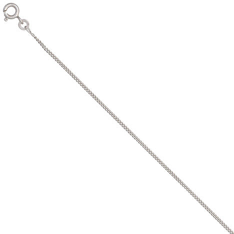 Panzerkette 585 Weißgold 1 3 mm 36 cm Gold Kette Halskette Weißgoldkette