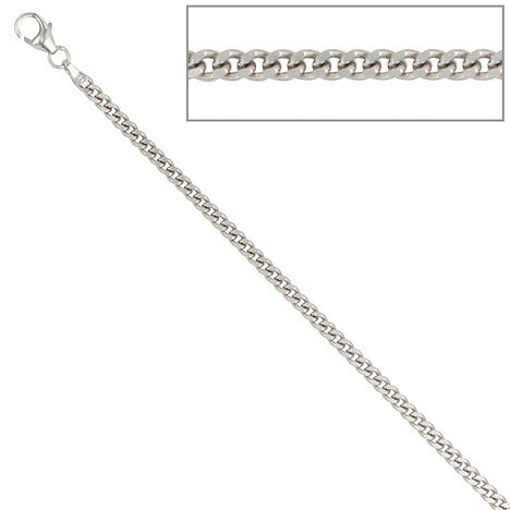 Panzerkette 925 Silber 2 5 mm 45 cm Halskette Kette Silberkette Karabiner