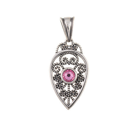 Anhänger 925 Silber Trachtenschmuck Zirkonia rosa