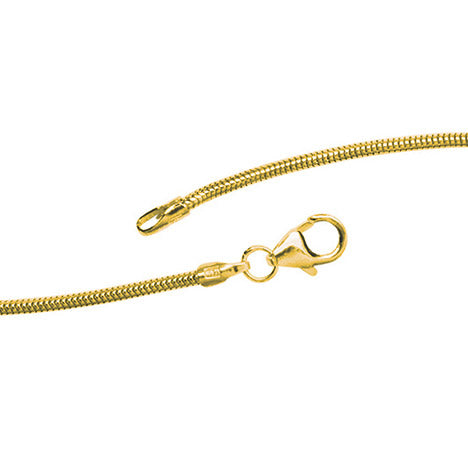 Schlangenkette 585 Gelbgold 1 4 mm 38 cm Gold Kette Halskette Goldkette