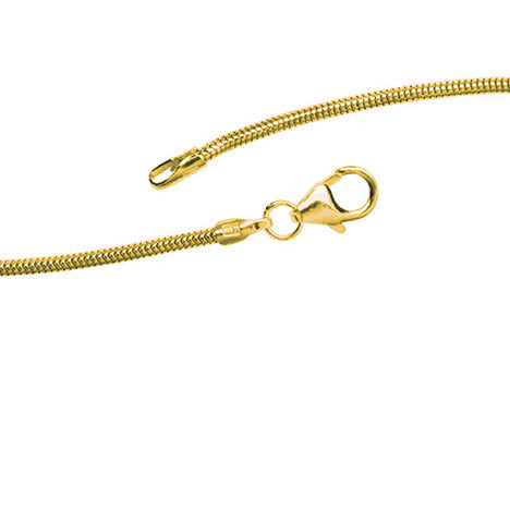 Schlangenkette 585 Gelbgold 1 4 mm 38 cm Gold Kette Halskette Goldkette