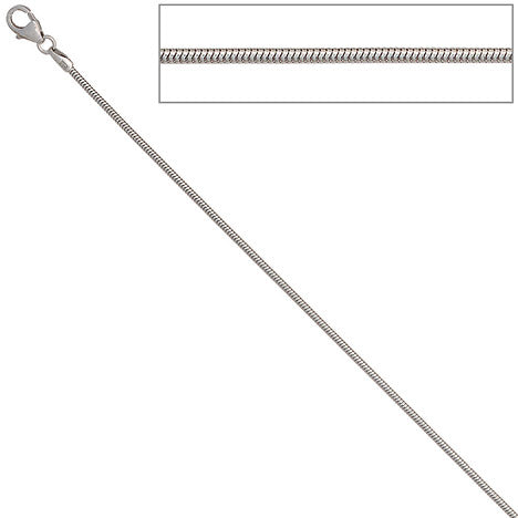 Schlangenkette 585 Weißgold 1 4 mm 38 cm Gold Kette Halskette Weißgoldkette