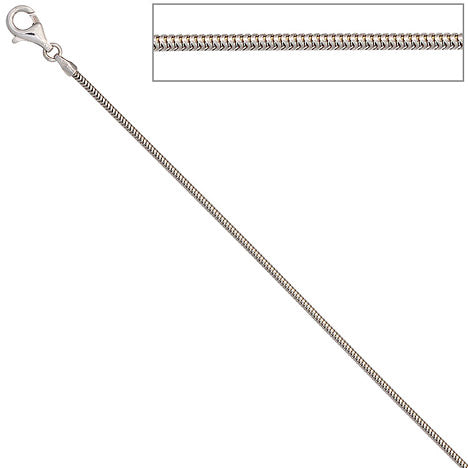 Schlangenkette 585 Weißgold 1 6 mm 42 cm Gold Kette Halskette Weißgoldkette