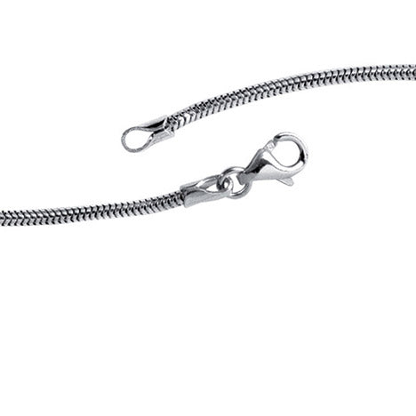 Schlangenkette 585 Weißgold 1 6 mm 42 cm Gold Kette Halskette Weißgoldkette