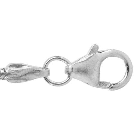 Schlangenkette 925 Silber 1 0 mm 42 cm Halskette Kette Silberkette Karabiner