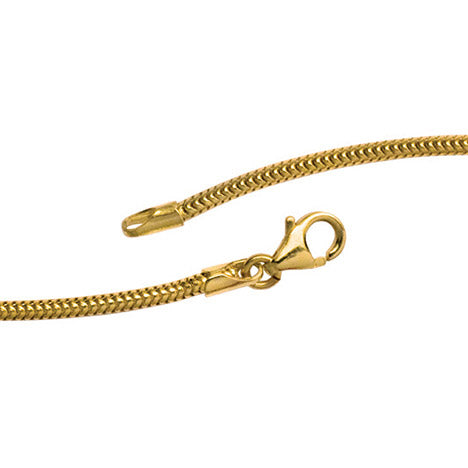 Schlangenkette aus 585 Gelbgold 1 9 mm 42 cm Gold Kette Halskette Goldkette
