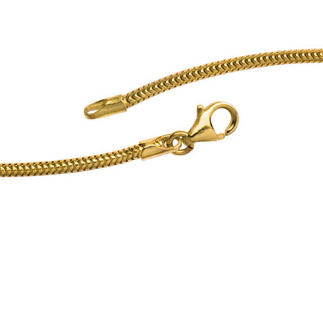 Schlangenkette aus 585 Gelbgold 1 9 mm 42 cm Gold Kette Halskette Goldkette